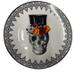 Halloween plate, skull with top hat