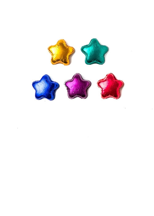 Foiled chocolate stars