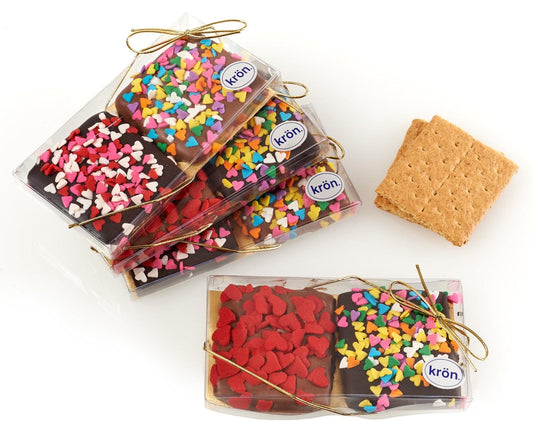 Chocolate Covered Graham Cracker Party Favors, set of 4