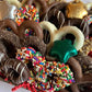 Chocolate Covered Pretzel Basket, Holiday Version
