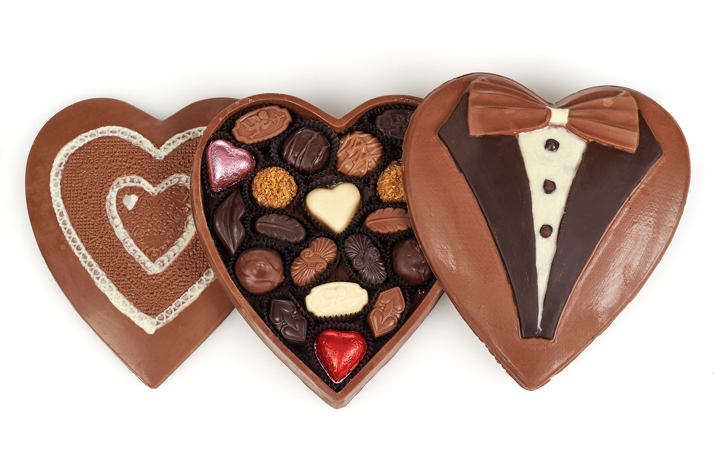 Valentine's Day chocolate heart boxes