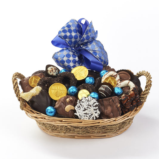Hanukkah Chocolate Gift Basket 1.5 lbs
